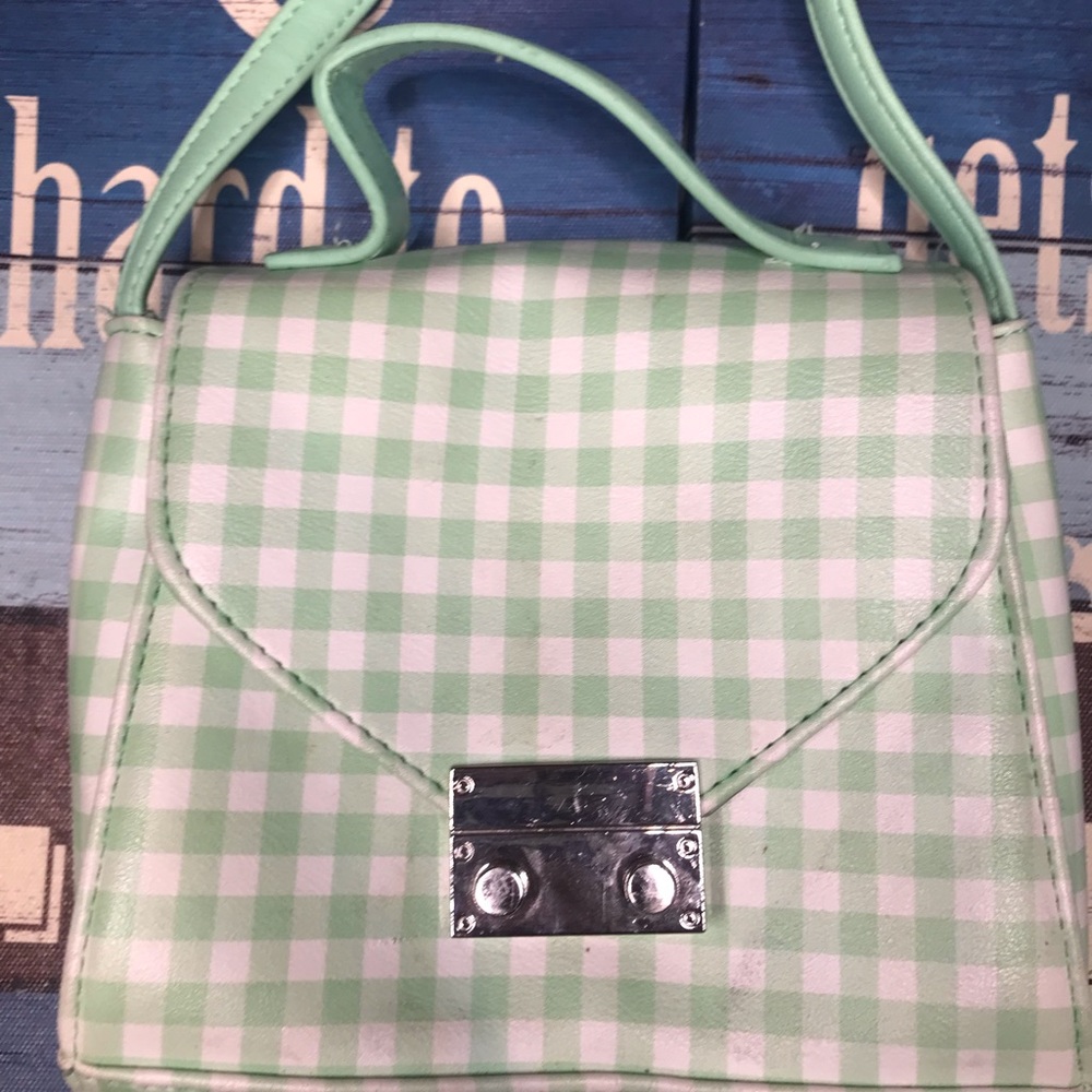 cute mint green bag.